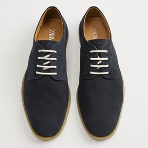 NWT Zara Soft Split Leather Derby Shoes